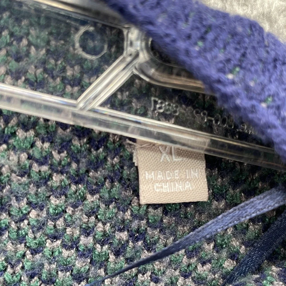 Cyrus Sweater Women's XL Blue Plaid Mock Neck Academia Corpcore Business 90's‎